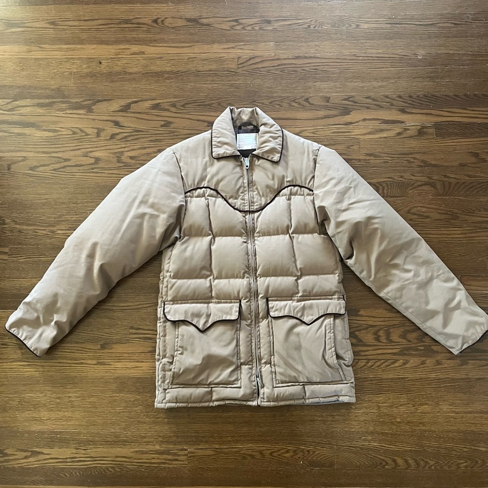vintage 70s down filled western coat